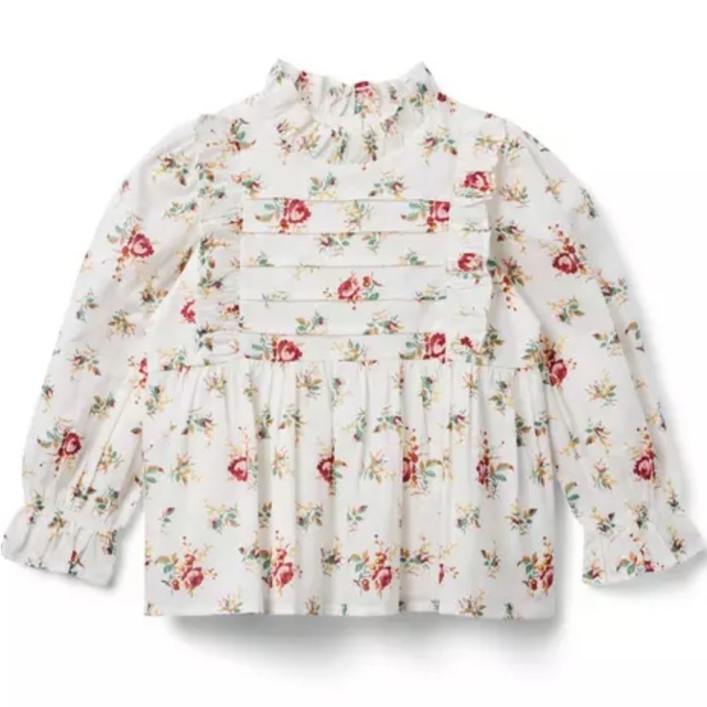 Janie and Jack Floral Rose Blouse